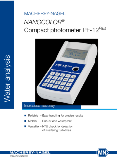 

NANOCOLOR Compact photometer PF 12Plus EN

