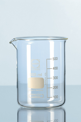Measuring beaker, low, grad., spout, 250ml, 10pcs