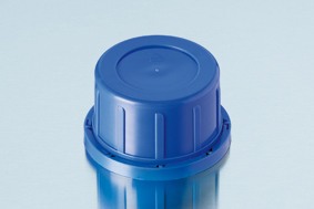 Skruelåg, sikring, vid, GL60 K, PP, blå, 10stk