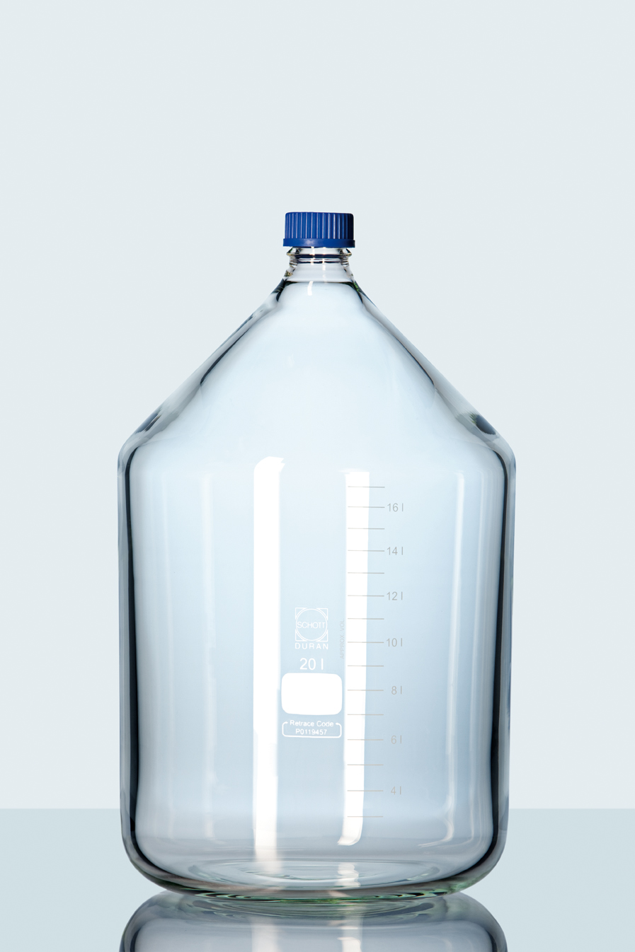 DURAN® GL45 flaske, kl, tykv., u. låg, 10000ml