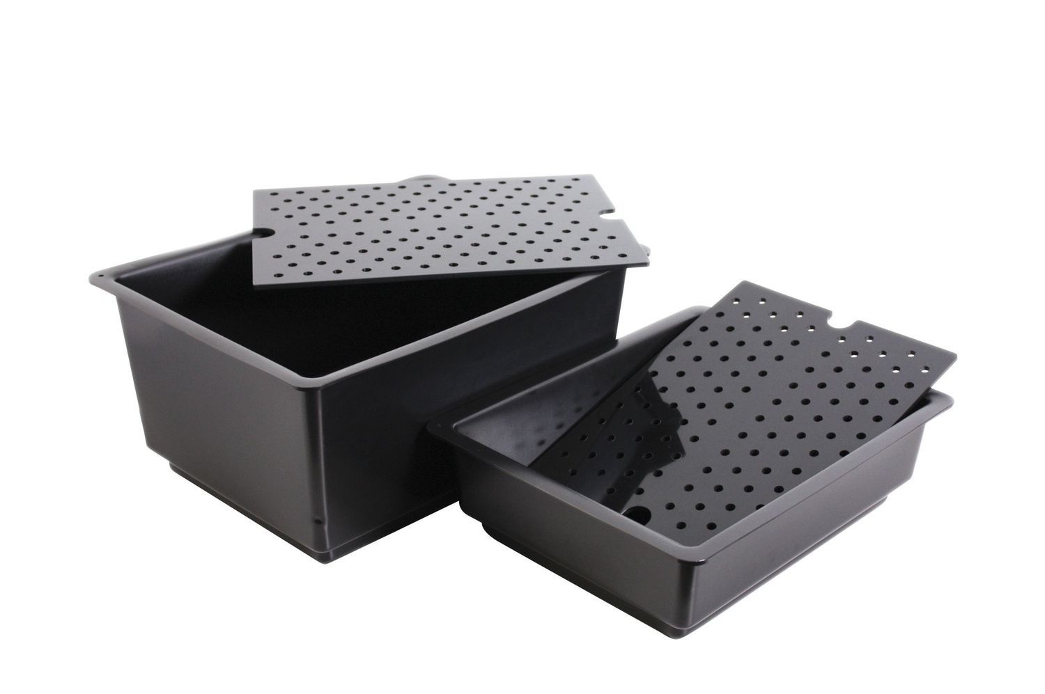 Bakke med rist, PE-HD,Ledende,355x135x445mm