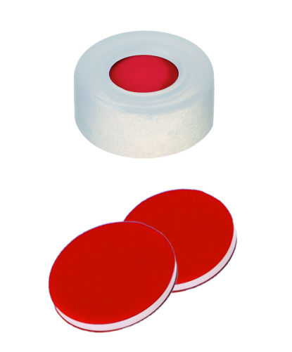 Snap lid 11 mm PE, PTFE/sil/PTFE, transp., 100pcs