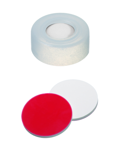 Snap lid 11 mm PE, sil/PTFE, transparent, 100pcs