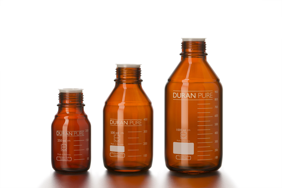 DURAN PURE flaske GL25, brun, 25ml, 10stk