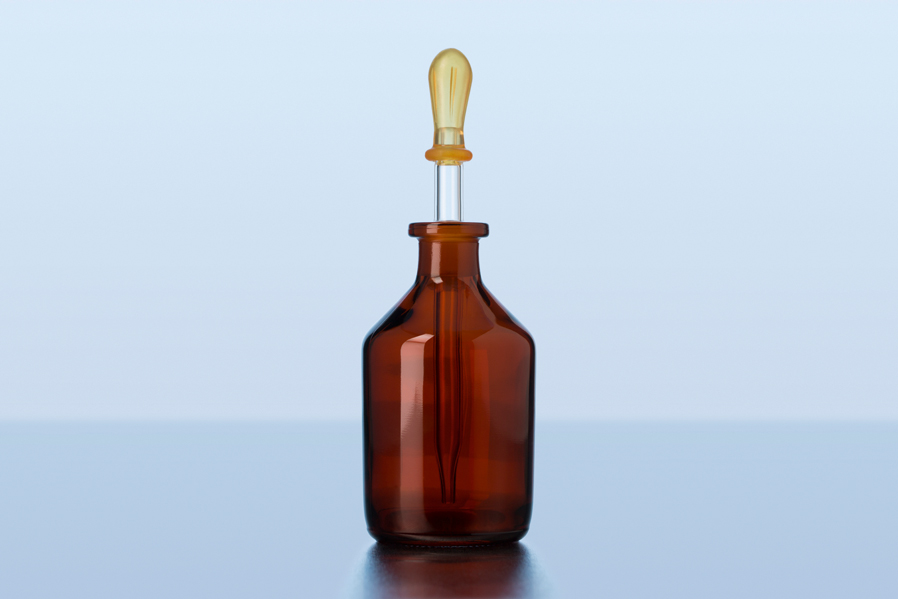 Dråbeflaske, glas, udsk. pipette, br, 50ml, 10stk