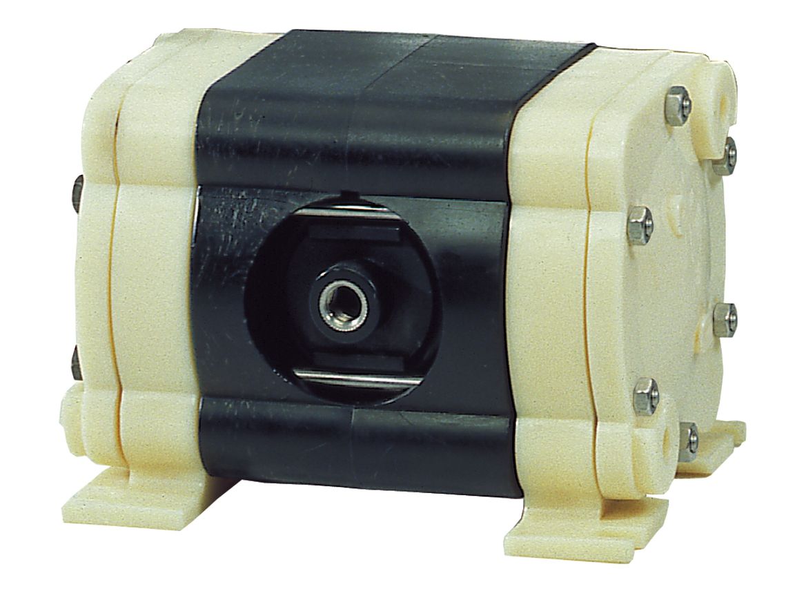 Dbl.-diaph.pump, PP/NBR, for H2O-based liq. etc.