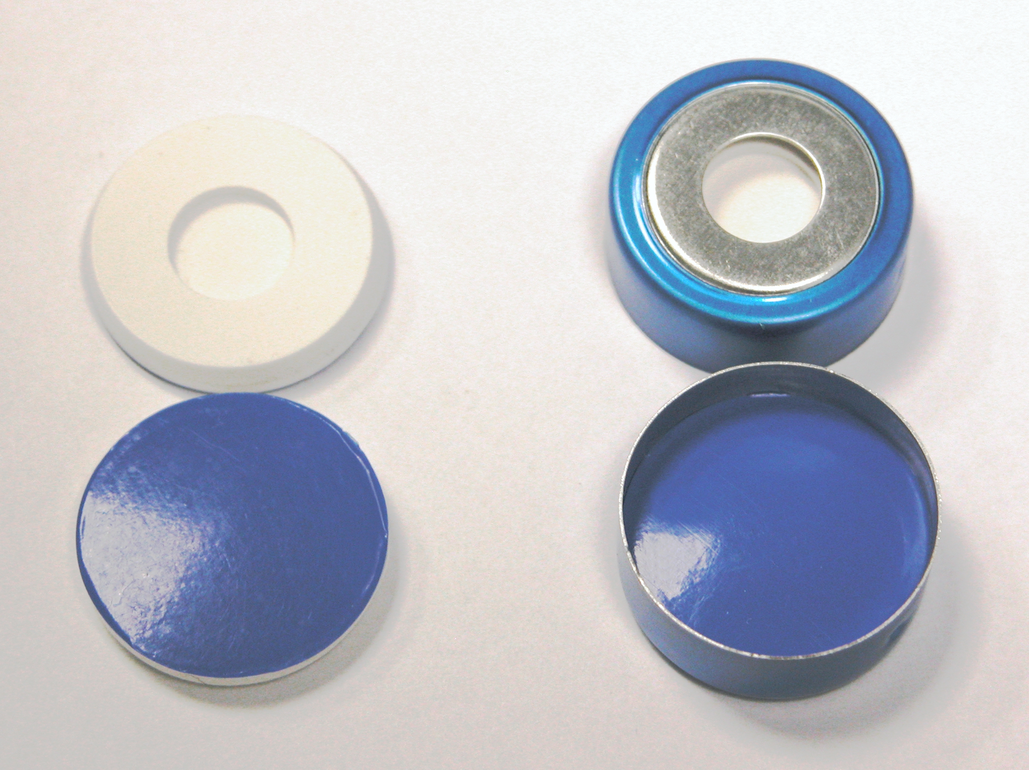 Kapsel 20mm blå alu/tin magn. sil/PT SPME, 100stk