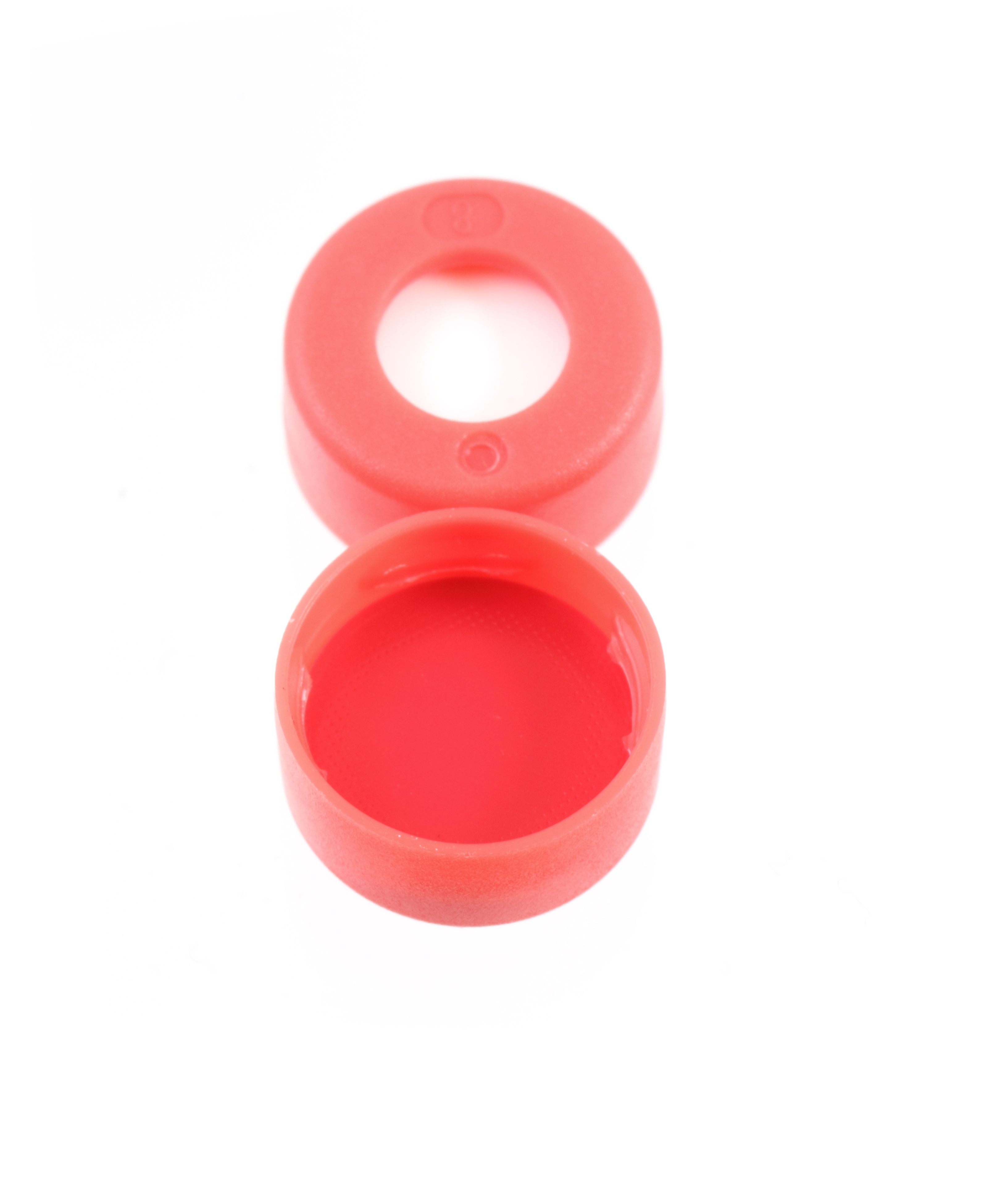 Snaplåg 11mm rød PE sili/PTFE, 1000stk