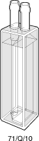 Kuvette, 71-F, Spec-Q, 10mm, 3ml