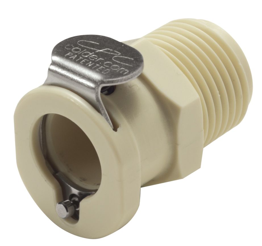 Lynkobling, PP, hun, m.  ventil, 1/4" NPT