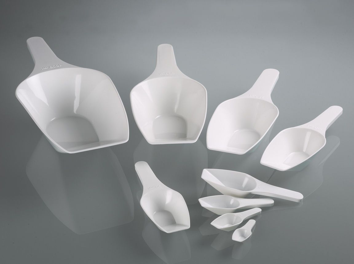 Measuring scoop, PP white, 2 ml, LxW 60x21 mm