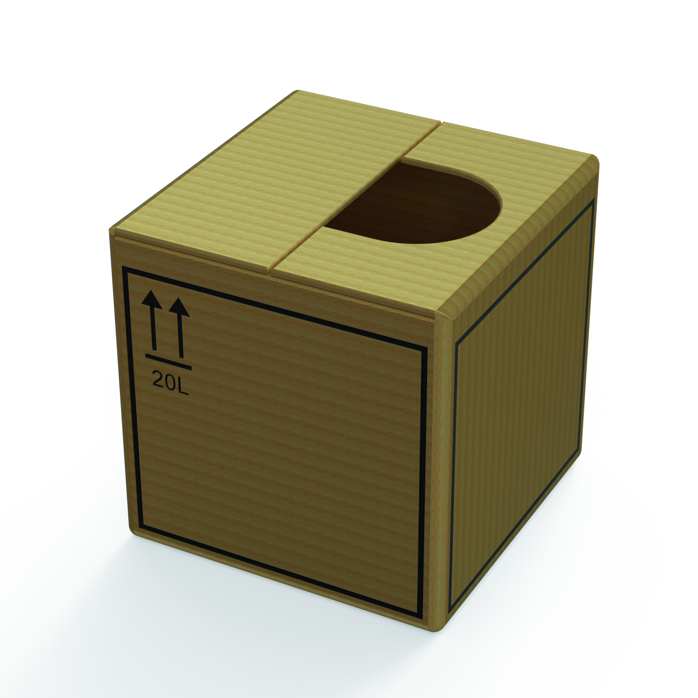 Carton box for Politainer 5 l