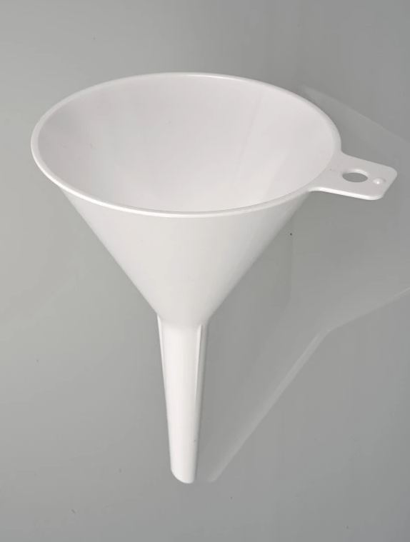 Single-use liquid funnel Bio-PE, Ø 100 mm, white,