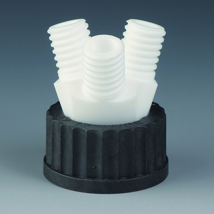Adaptor/lid for res.bottle, GL45, max 3x10mm, GL18