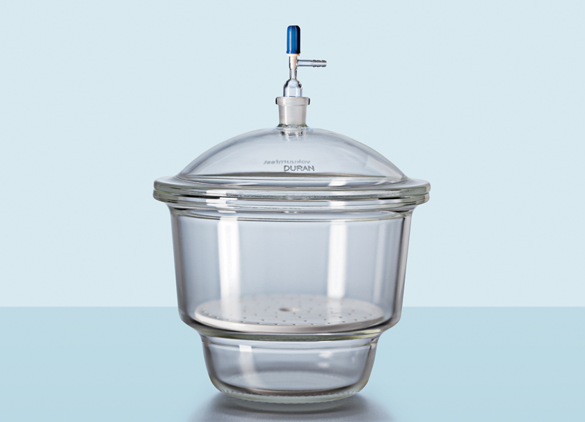 DURAN Eksikator, med slib og hane, m. plade, DN250