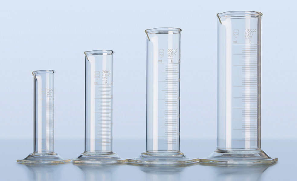 Måleglas, SD, glas, kl, lav, B, 100ml, 2 stk