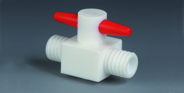 2-way valve, GL25, 8 mm, PTFE