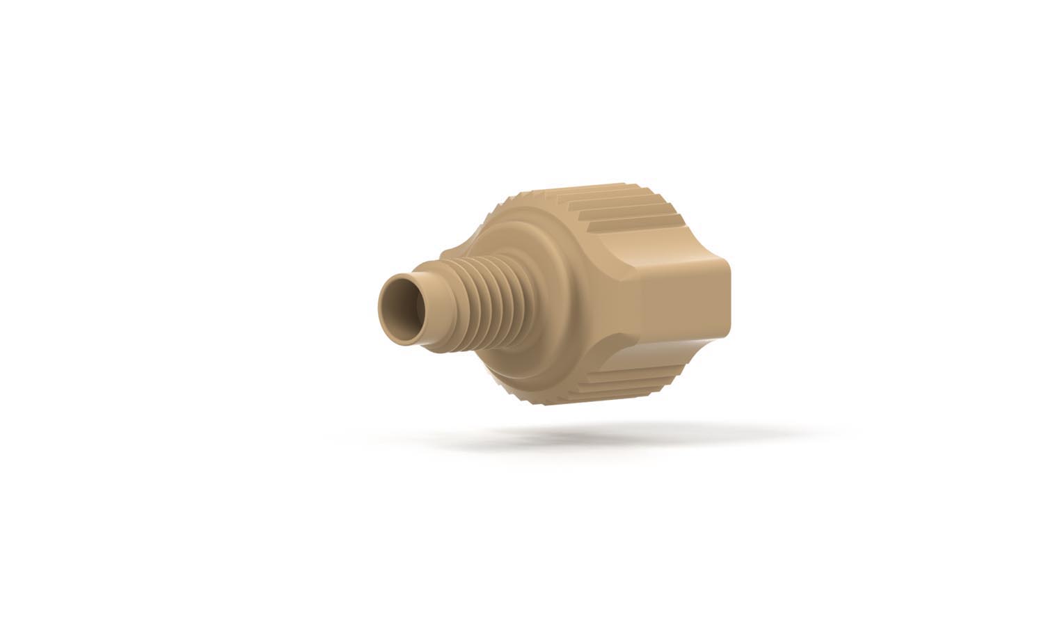 Screw Fingertight, PEEK, 1/16", wings, with F142