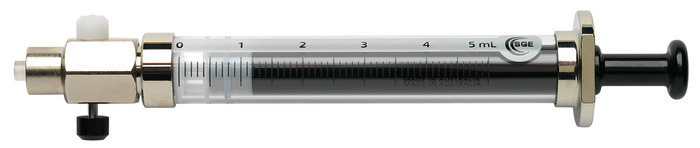 Syringe, with luer lock ventil, 2,5 ml, gas tight