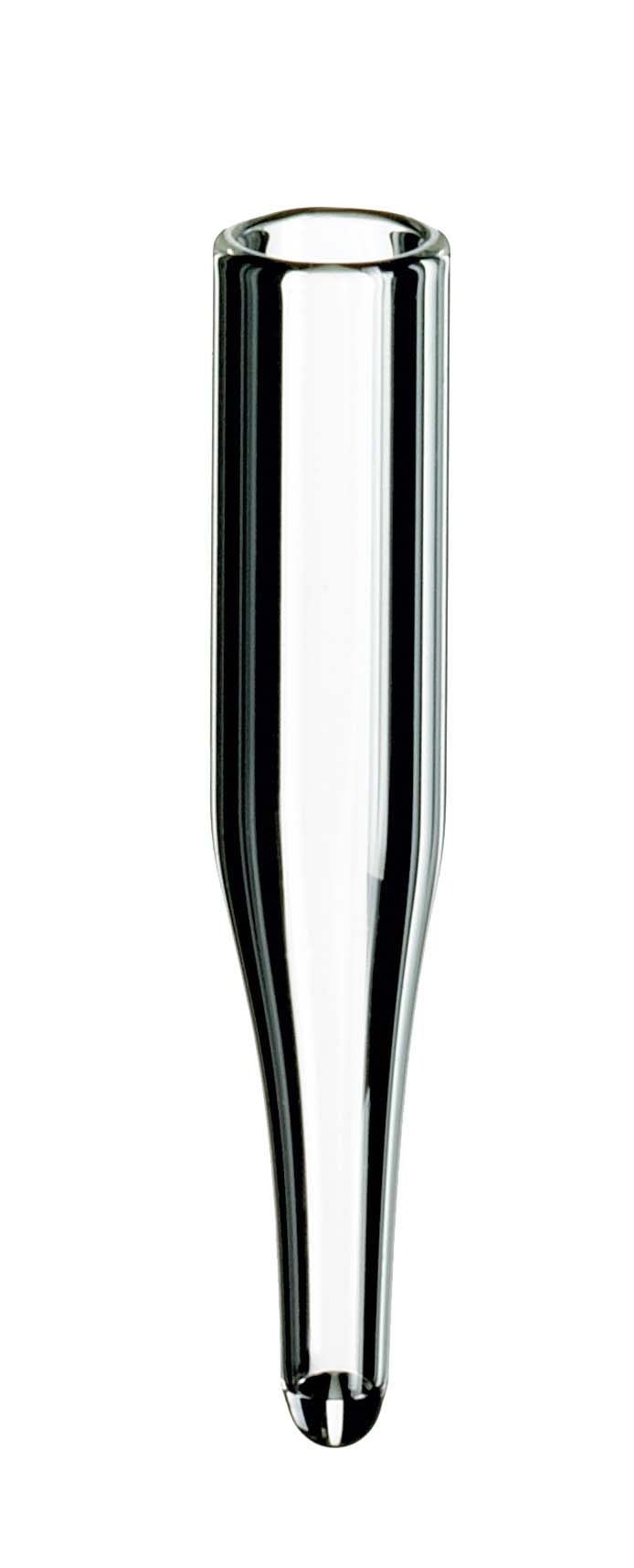 Insert 0.1ml, 6mm, clear, 15mm top, 100pcs