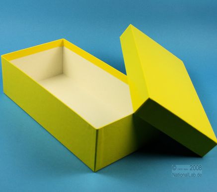 ALPHA Box 75 lang, 1x1, fiber, gul, 75mm