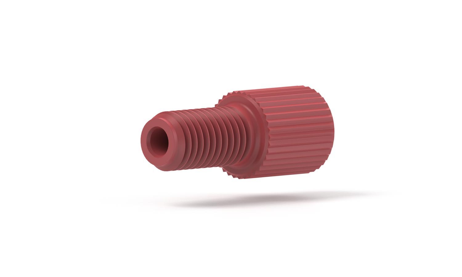 Screw flangeless, Delrin, 1/16", red