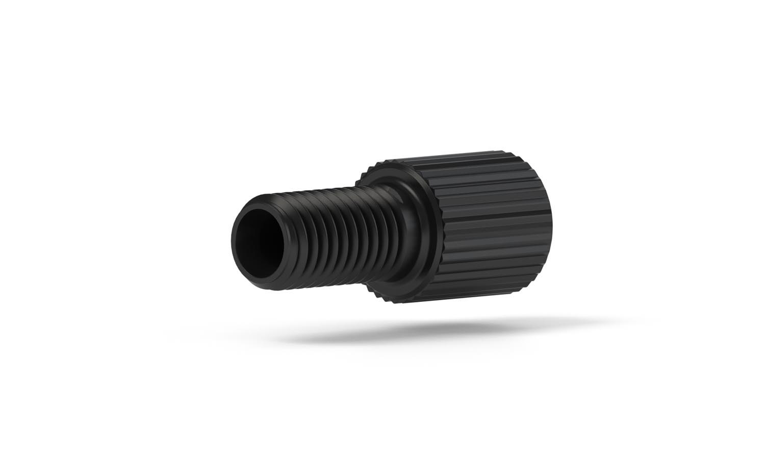 Nut flangeless, Delrin, 1/8", black, 10pcs