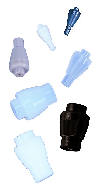 Red. ferrule 1/8"x1/16", Polyimide, Virgin, 5 pcs