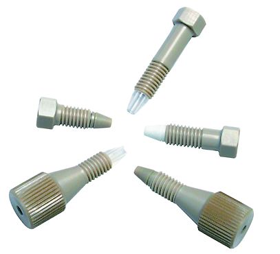 Nut 1/16", NT fingertight, PEEK, w. CTFE frl, 5 pc