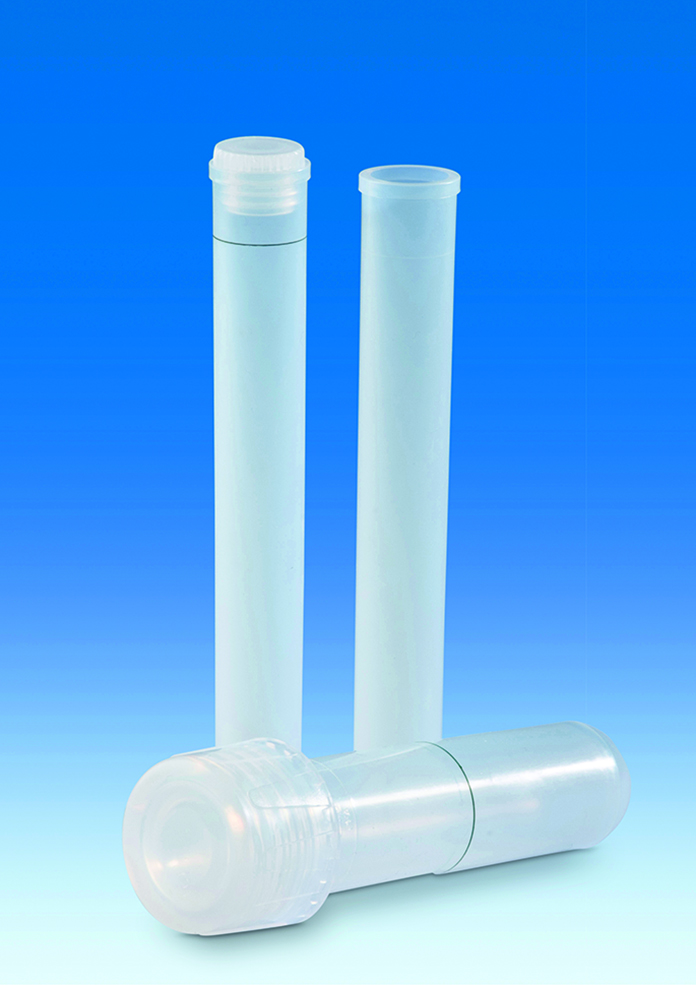 Prøveglas, PFA, med prop, PE, 12ml