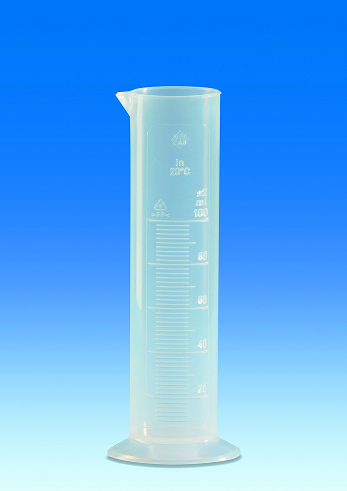Volumetric cylinder 25 ml PP, low, 12 pcs