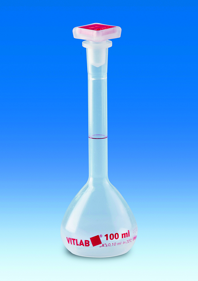 Målekolbe, PMP, A, prop 19/26, PP, 250ml, 2stk