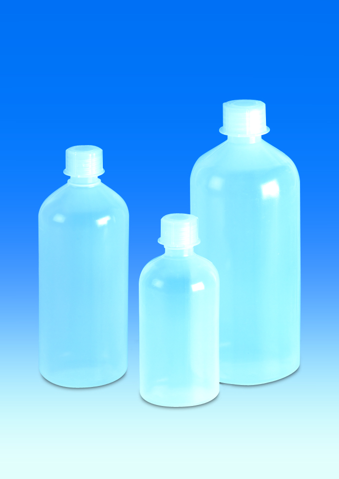 PP bottle, 1000 ml, narrow mouth, 12 pcs