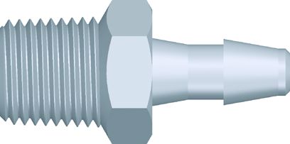 Tube fitting 4,0 mm - 1/8" NPT, PP