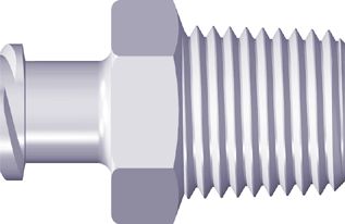 Adaptor luer lock female -1/8"-27 NPT, white nylon