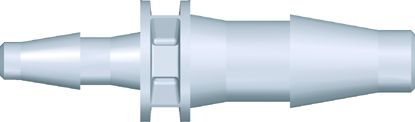 Tube connector 2,4 mm - 4,0 mm, white nylon