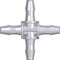 Tube connector, cross, 2,4mm, PP