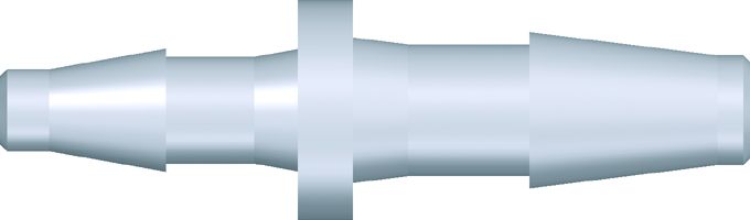 Slangesamler, red., Cl. 6,4-4,8mm, hvid Nylon