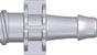 Female Large Bore Connector, 6.4mm barb, Nylon