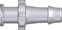 Luer lock hun - 4,8 mm slangestuts, hvid nylon