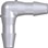 Tube connector elbow 3,2 mm - 3,2 mm, PP