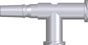 T-stykke, hun luer lock (2) til han luer, hv Nylon