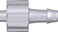 Luer lock male - 4,0 mm tubing, white nylon