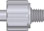 Adaptor luer lock - 10-32, white nylon