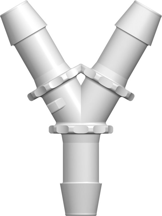 Tube connector Y 9,5 mm, PP