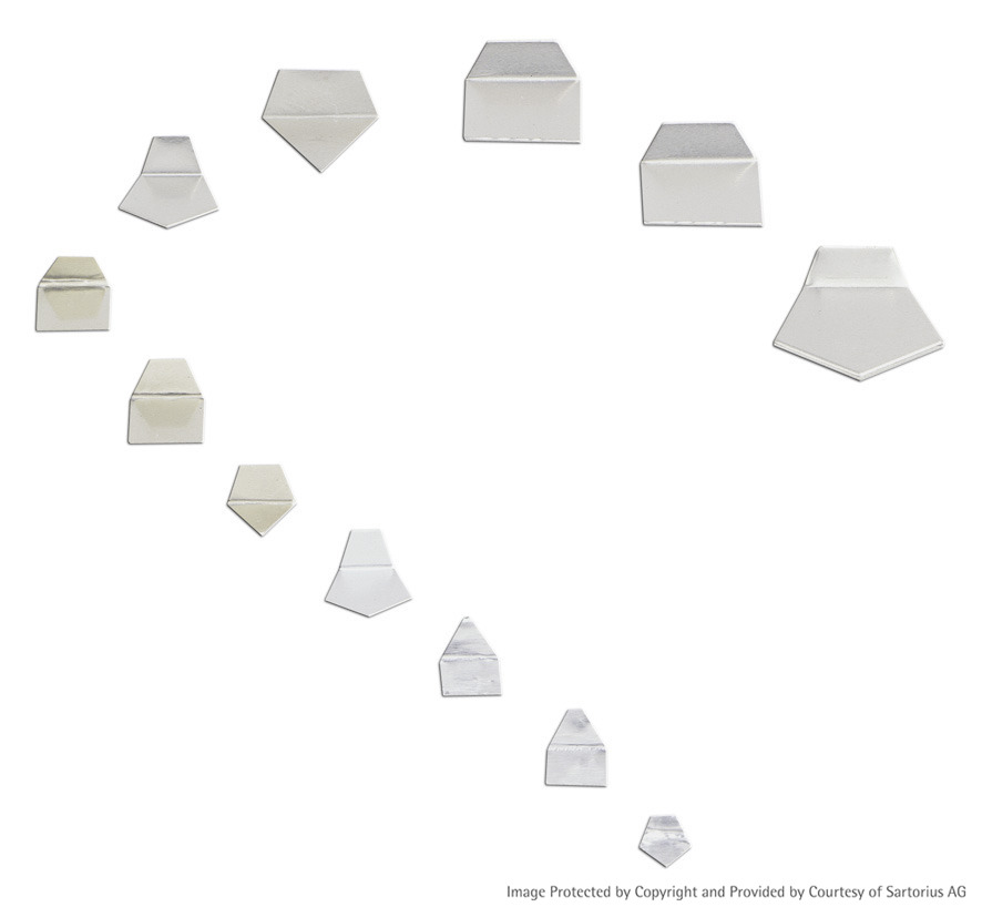 Vægtlod, blad, Proof, 1mg, OIML E2