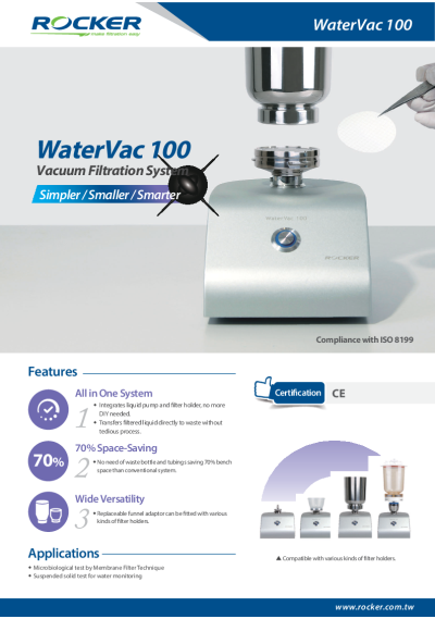 

WaterVac 100 Vacuum Filtration System 1

