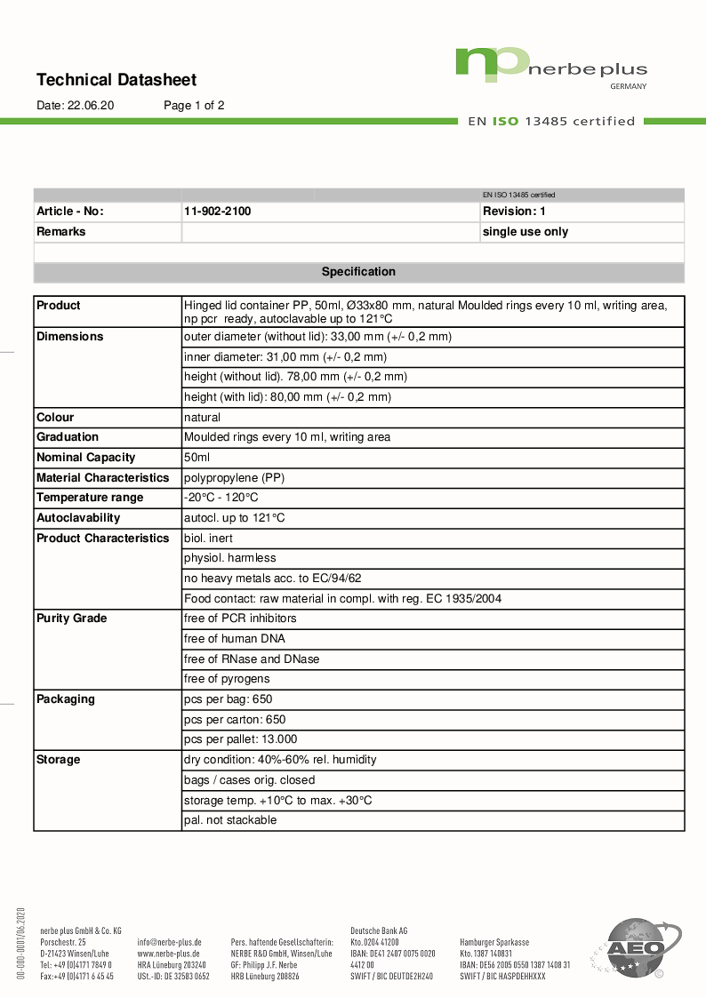 

Technical Datasheet 11 902 2100

