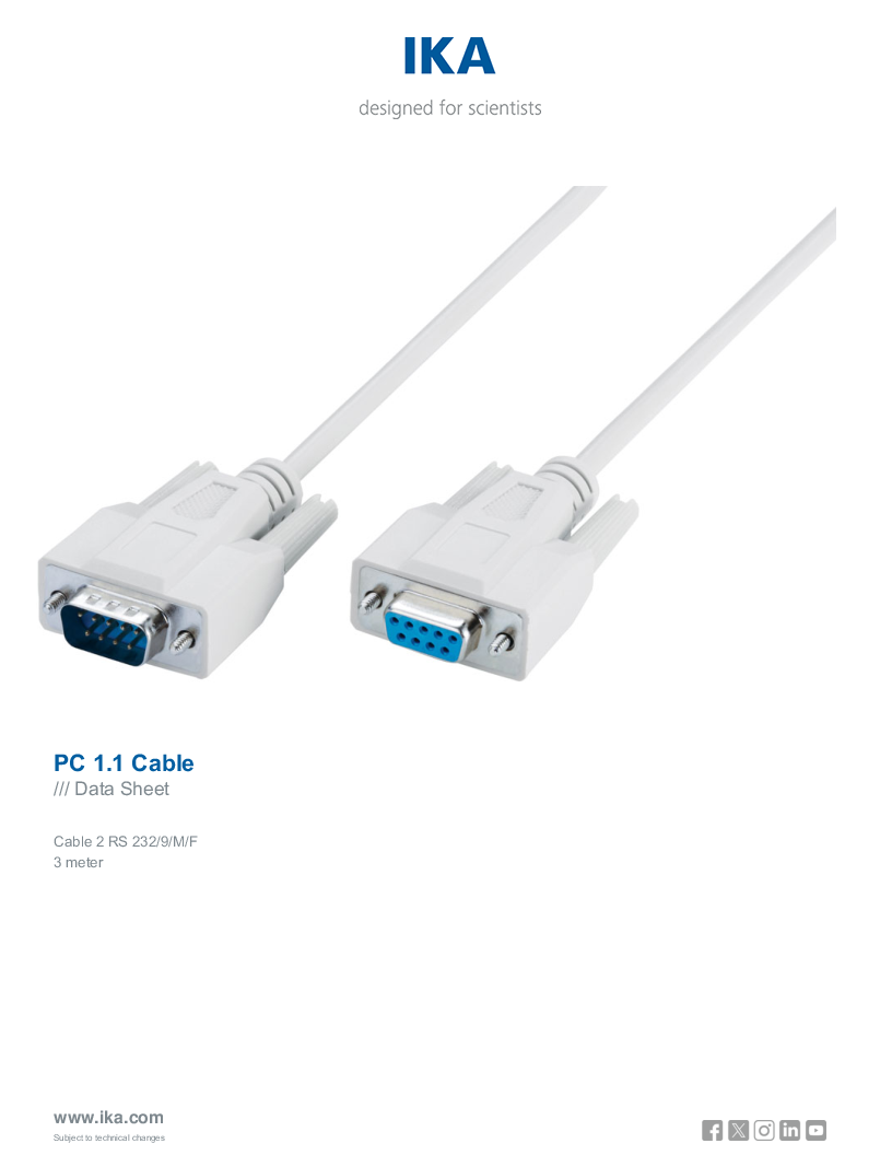 

Data Sheet PC 1.1 Cable


