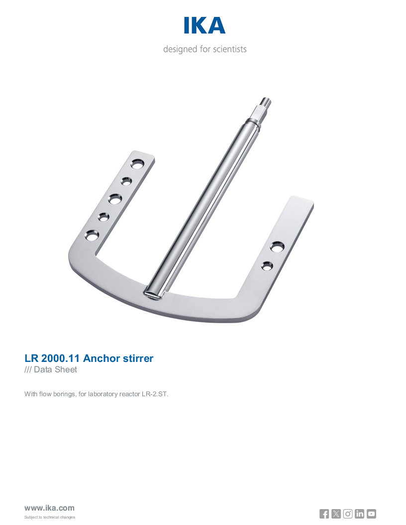 

Data Sheet LR 2000.11 Anchor stirrer

